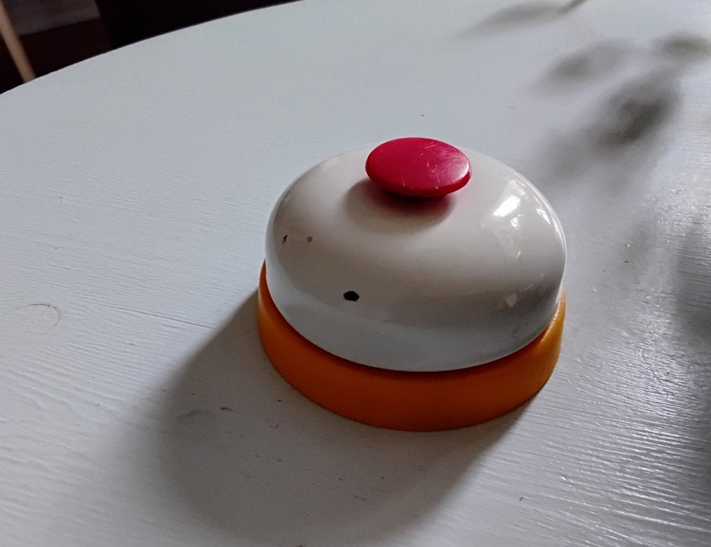 Receptiebel - servicebel - speelgoedbel - winkeltje spelen, Ophalen of Verzenden, Gebruikt, Jongen of Meisje