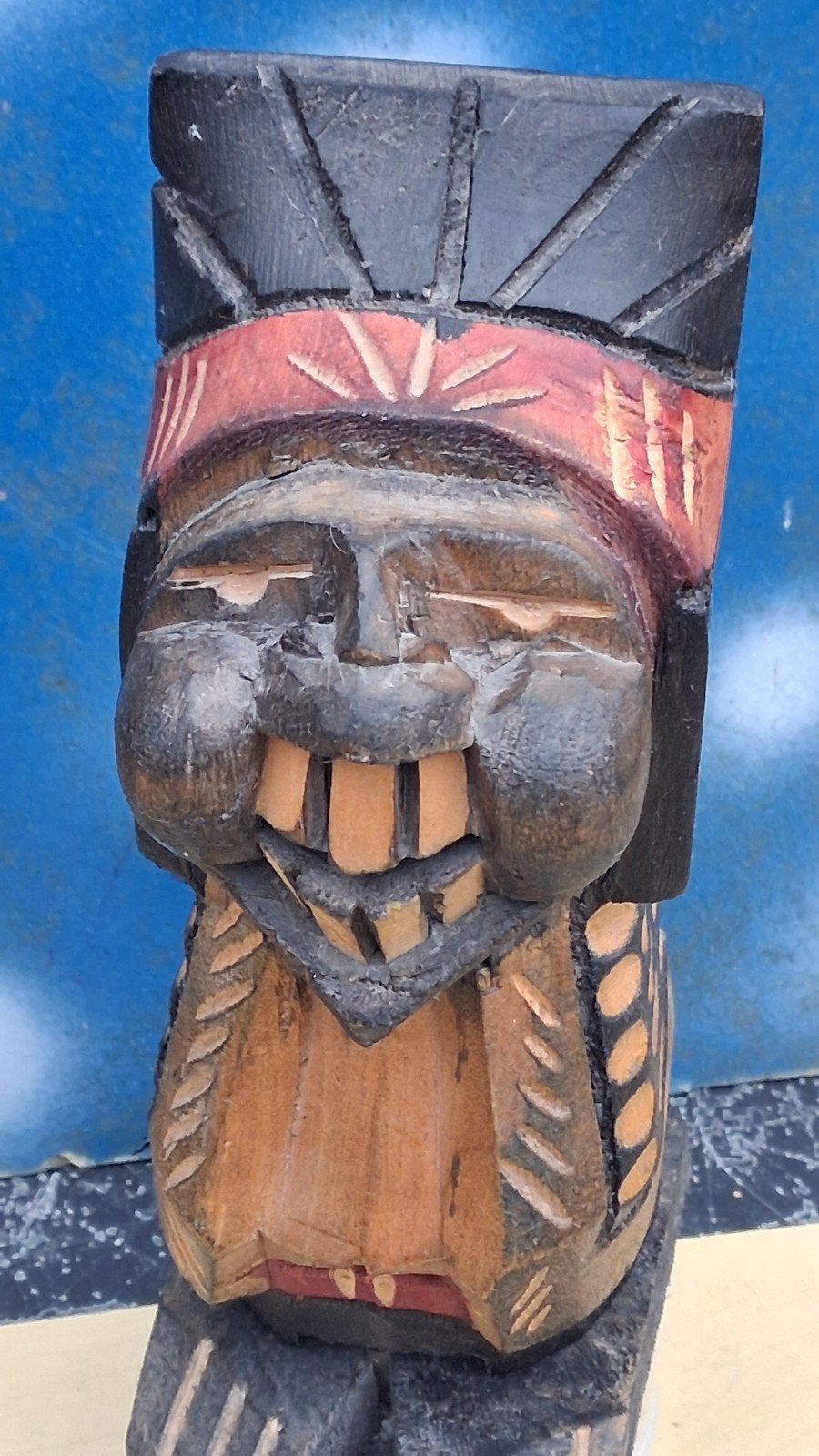 FALLUS-MAN. India? 21 cm. * Zie tekst., Antiek en Kunst, India, 21 cm, Meerkleurig, Handgemaakt