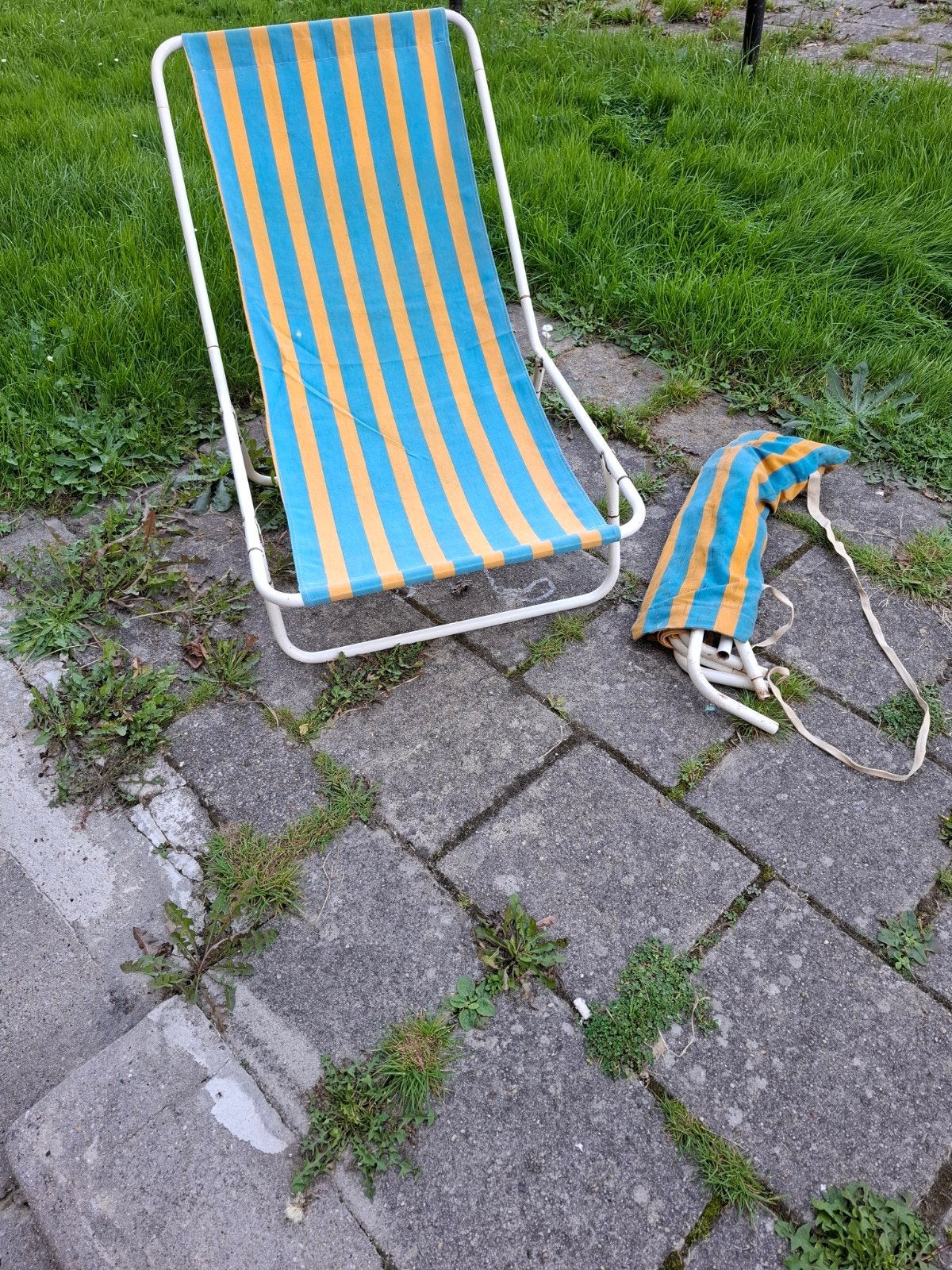 vintage retro strandstoelen, inclusief draagtas. Samen 25 eu, Ophalen, Gebruikt, Campingstoel
