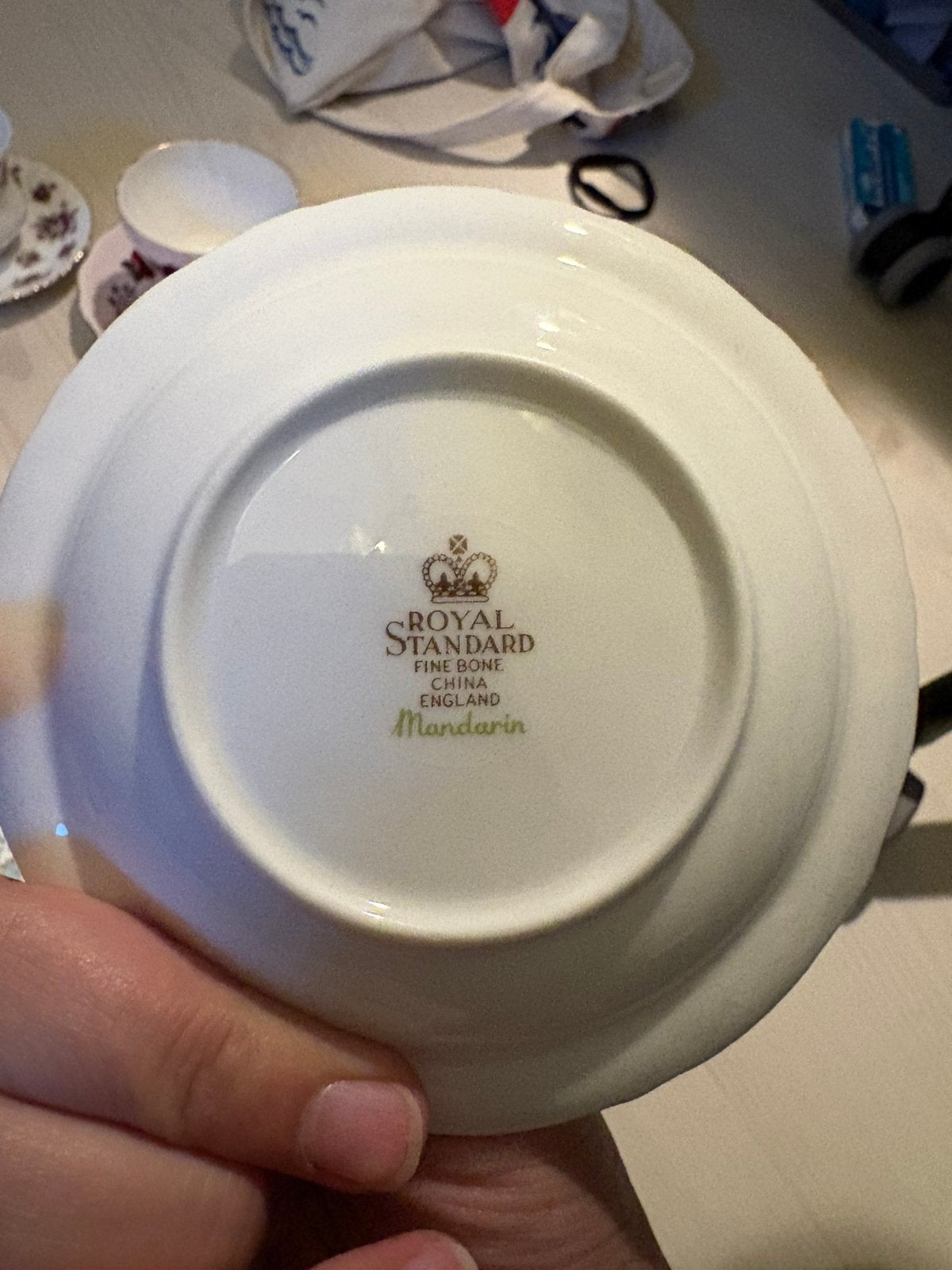 6 Royal Standard Mandarin Fine Bone China schoteltjes, Ophalen of Verzenden