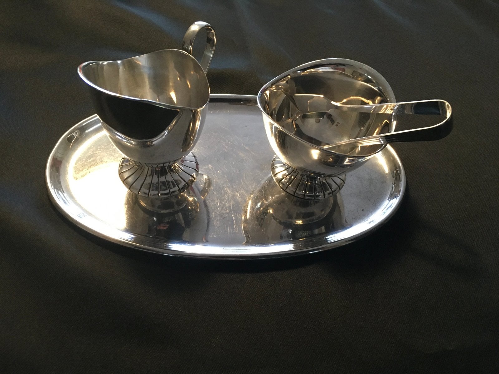 Verzilverd roomstel, Antiek en Kunst, Ophalen of Verzenden, Zilver
