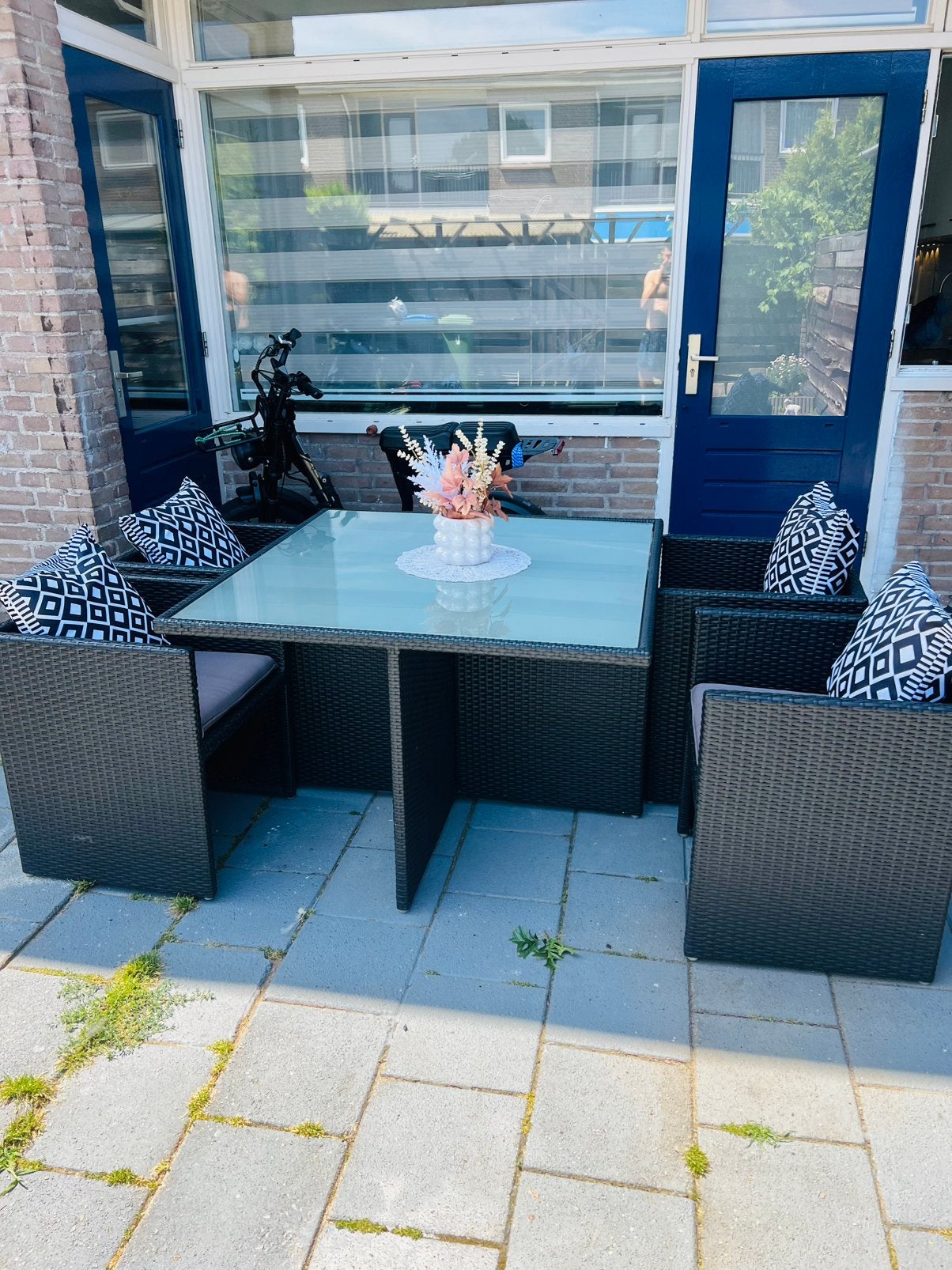 Tuin tafeltje, Ophalen of Verzenden, Zo goed als nieuw, 2 zitplaatsen