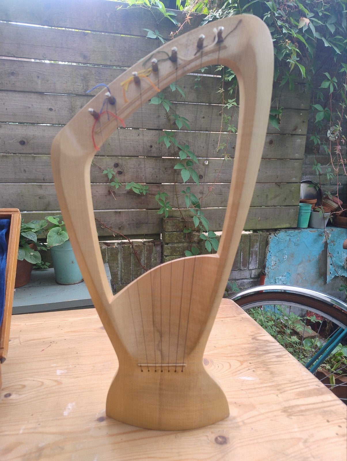 Houten choroi kinderharp met koffer en accessoires - Zo goed, Muziek en Instrumenten, Ophalen of Verzenden, Zo goed als nieuw