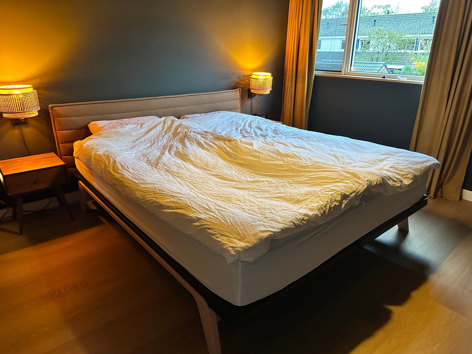 Auping bed Original bedframe + 2 matrassen 180x210, Ophalen, Zo goed als nieuw, Tweepersoons