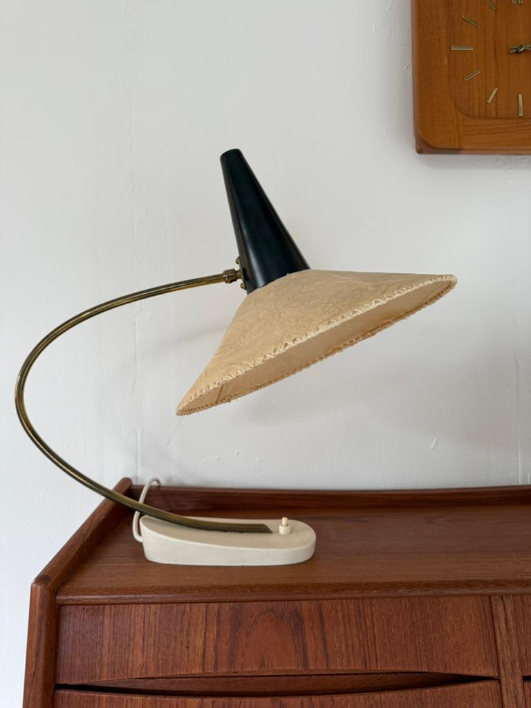 Vintage heksenhoed tafellamp, Cosack Leuchten ‘60, Ophalen of Verzenden, Zo goed als nieuw, Kunststof