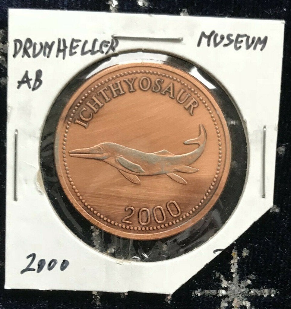 Canada - Alberta - Drumheller - Ichthyosaur - Trade Dollar, Verzenden, Noord-Amerika, Losse munt