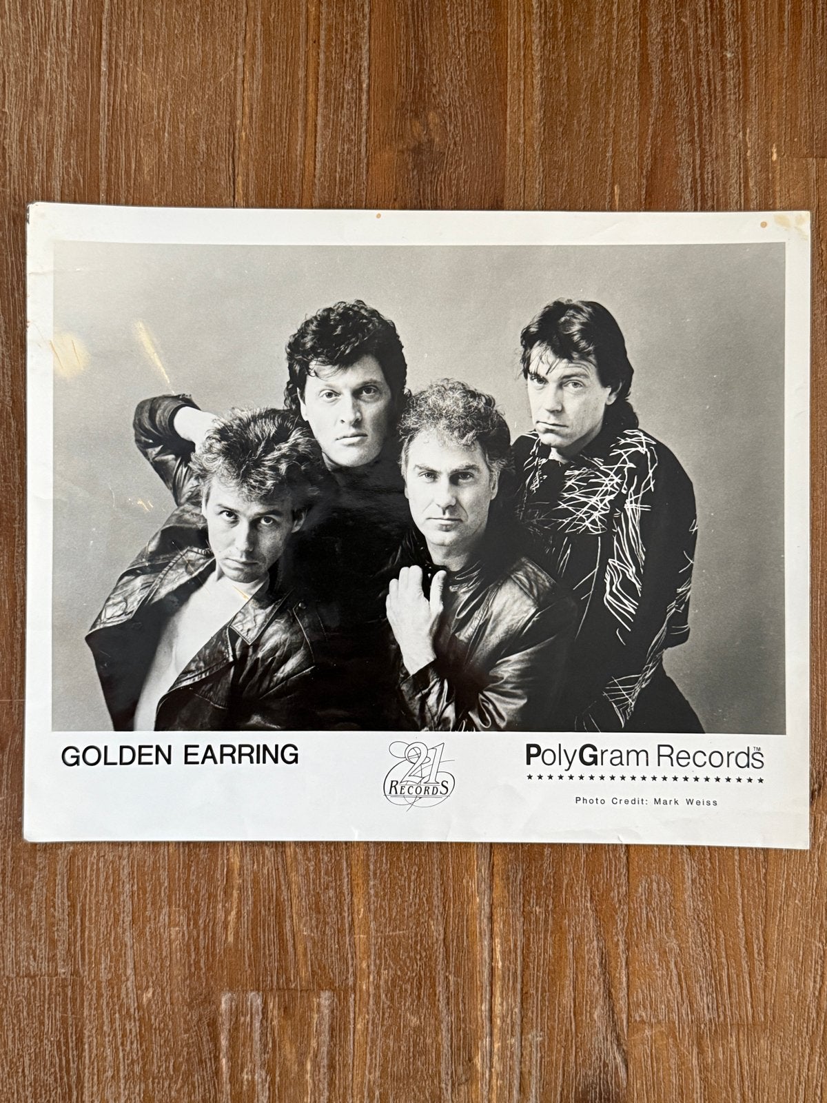 Golden Earring promotiefoto PolyGram Records (1), Gebruikt, 1980 tot heden, Foto, Ophalen of Verzenden