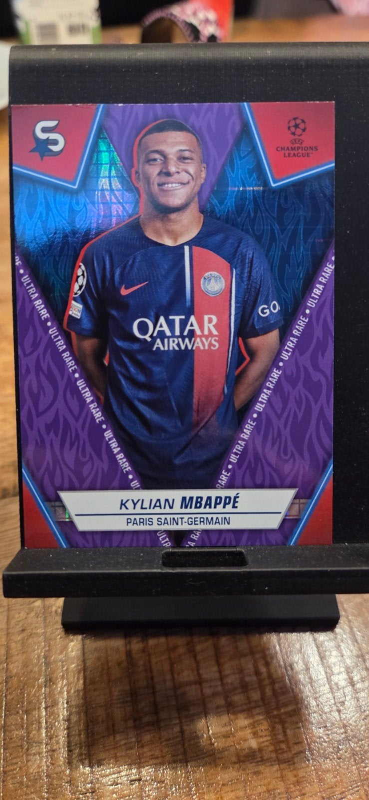 Kylian Mbappé Topps UEFA Champions League Kaart 94/99, Ophalen of Verzenden, Zo goed als nieuw, Buitenlandse clubs, Spelerskaart
