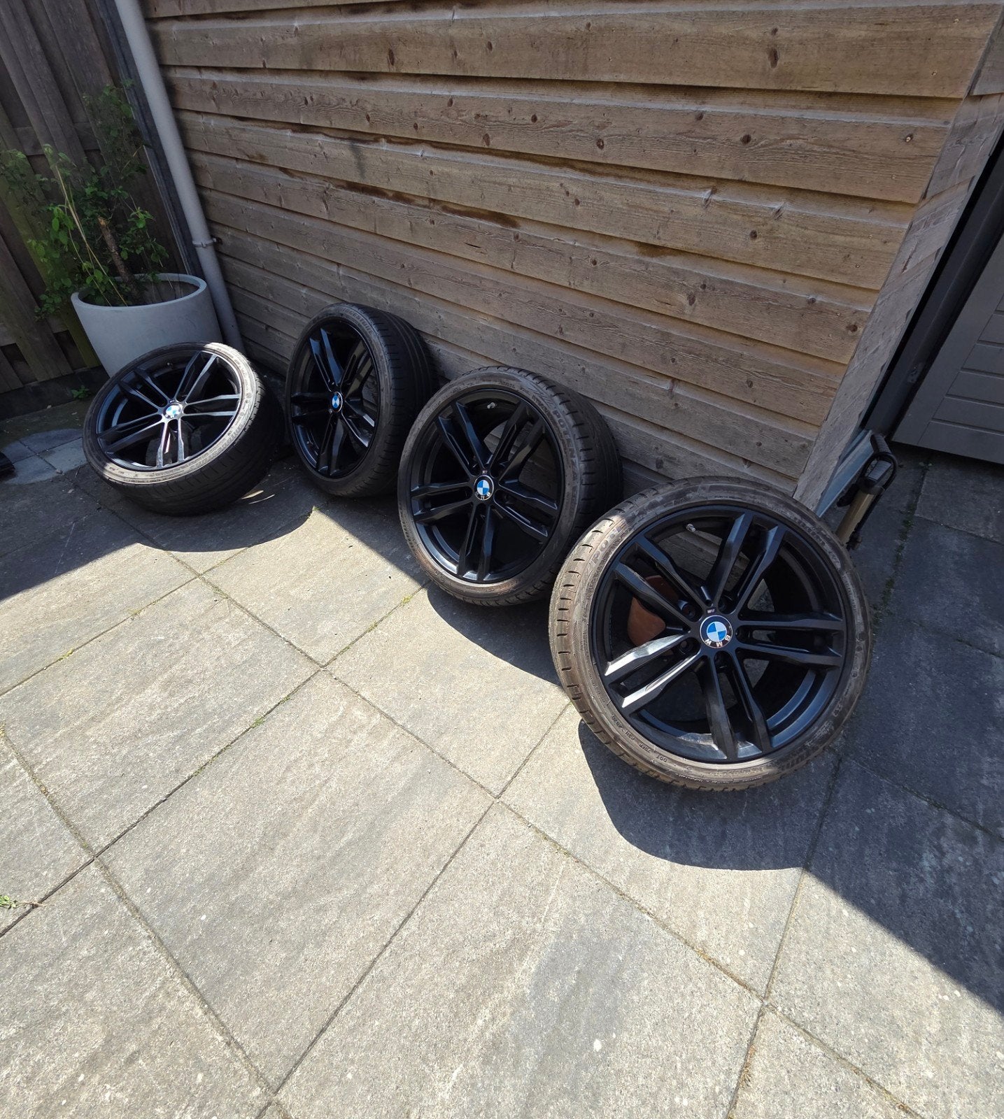 Origineel BMW 662M 19" breedset velgen Bridgestone Potenza, Auto-onderdelen, Banden en Velgen, Gebruikt, 255 mm, Banden en Velgen