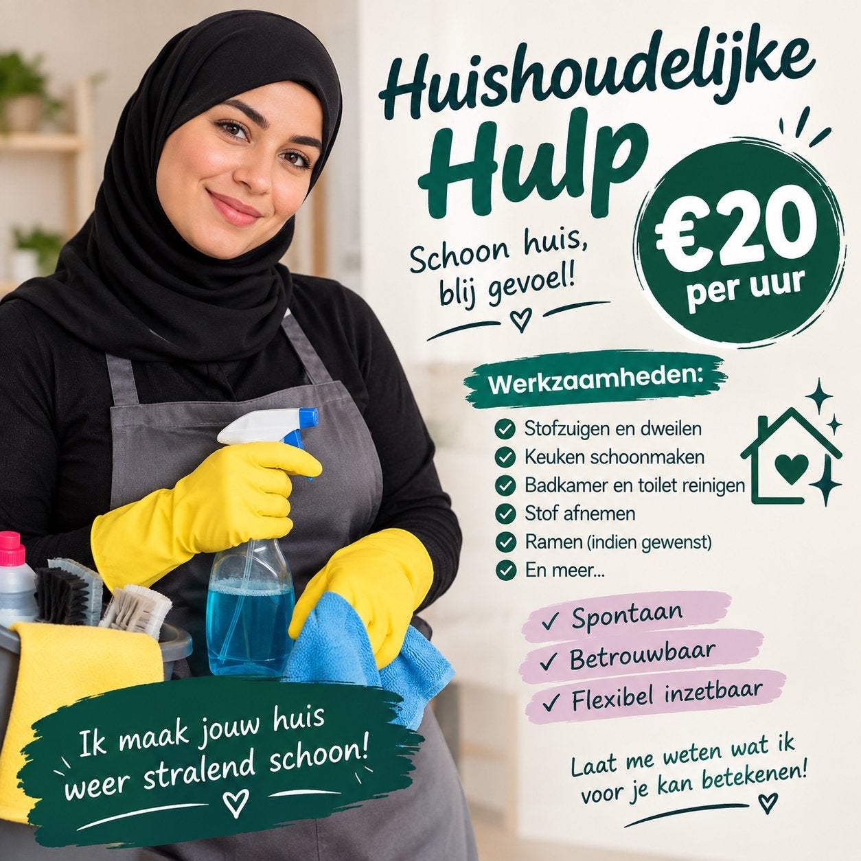 Betrouwbare huishoudelijke hulp in harderwijk, Vacatures, Vanaf 10 jaar, Overige vormen