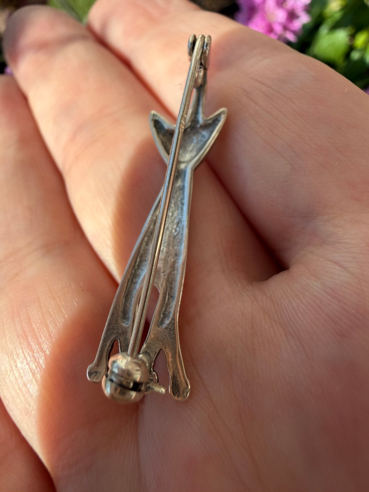 H293/Leuke Zilveren Kat/ Poes Broche, Gebruikt, Verzenden, Minder dan 4 cm, X