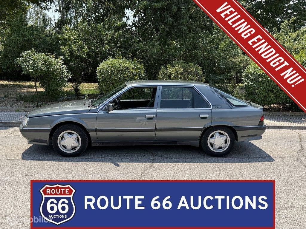 Renault 25 V6 Turbo | 1990 | Route 66 Auctions, Auto's, Oldtimers, Overige carrosserieën, Renault, Zwart, Bedrijf