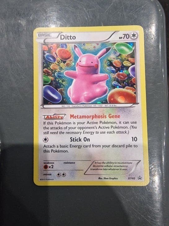 Super zeldzame ditto xy40 promo, Ophalen of Verzenden, Gebruikt, Losse kaart, Foil