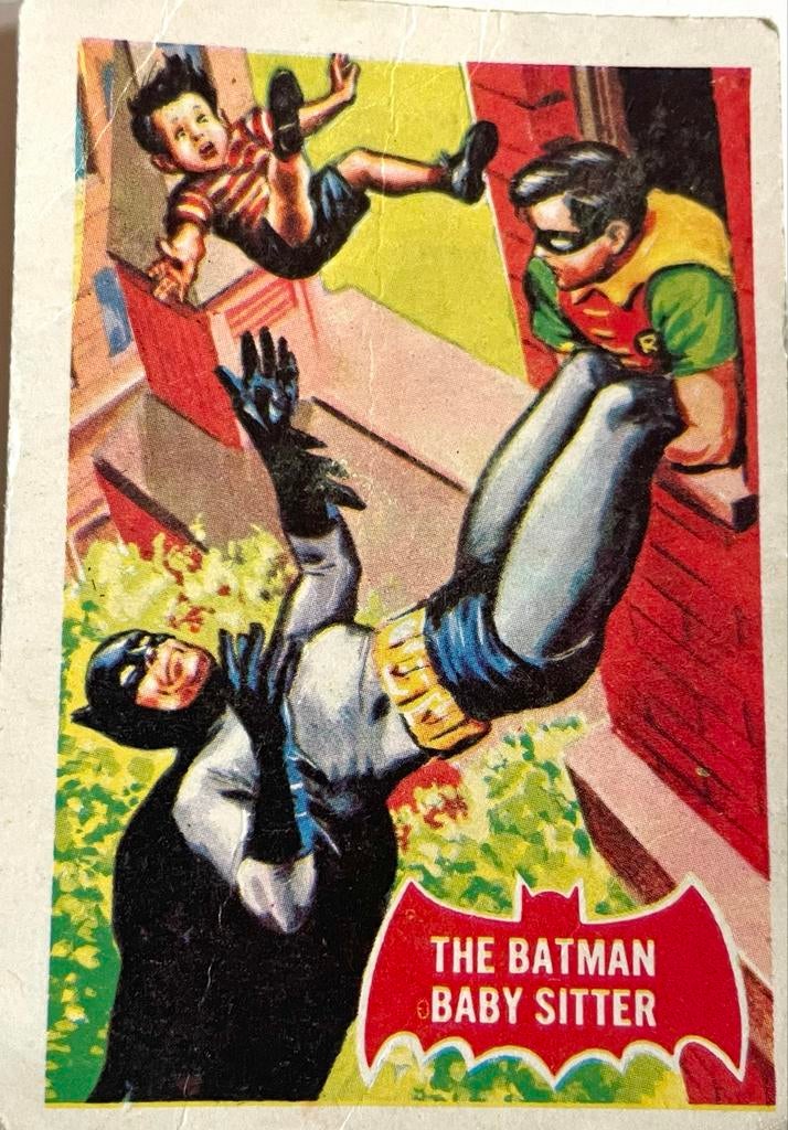 Batman Red Bat Trading Cards 1966 - Engelse Uitgave, Ophalen of Verzenden, Gebruikt, Foto of Kaart