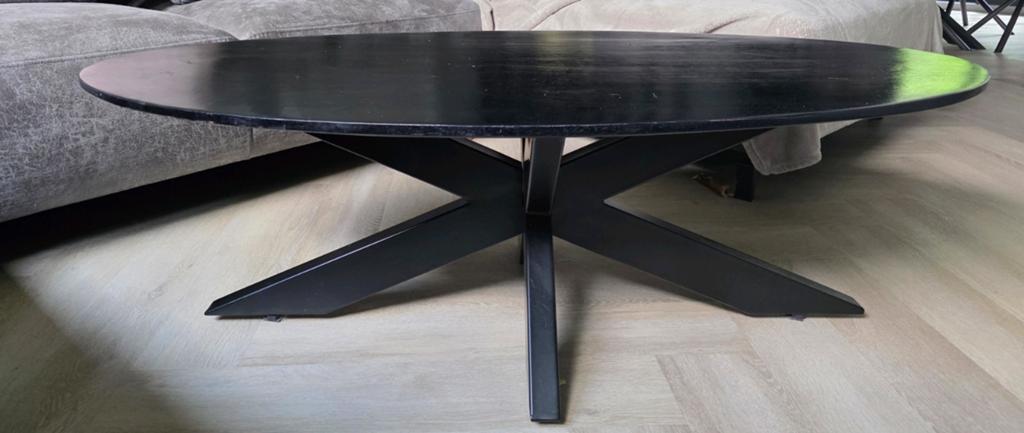 Ovale salontafel, Ophalen, Gebruikt, 100 tot 150 cm, 50 tot 100 cm