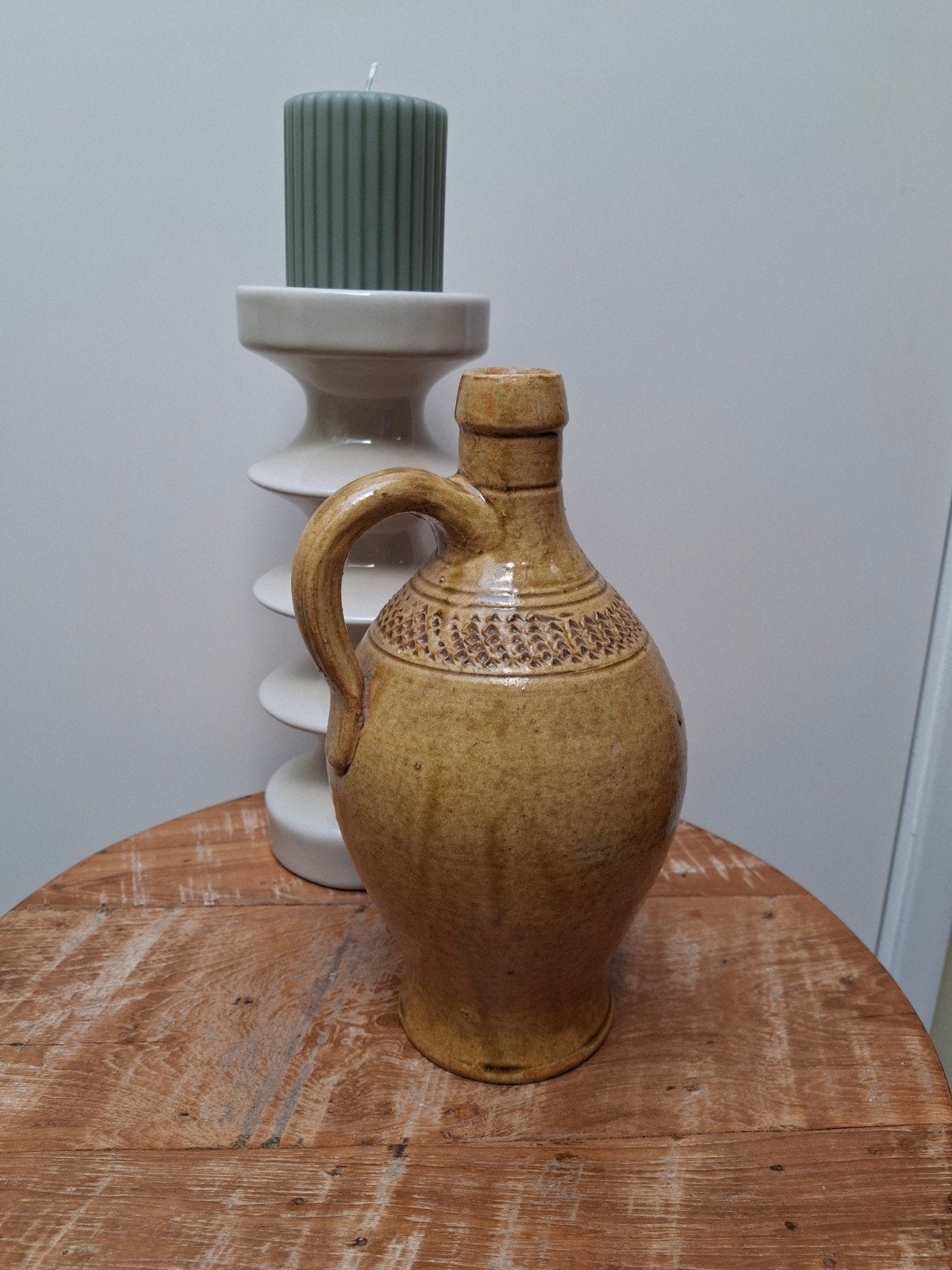 Prachtig Frans Olie Kruikje - Vintage Aardewerk, Ophalen of Verzenden
