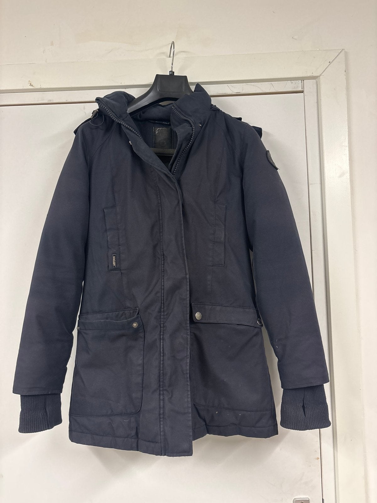Donkerblauwe Airforce winterjas, Ophalen of Verzenden, Gedragen, Maat 36 (S), Blauw