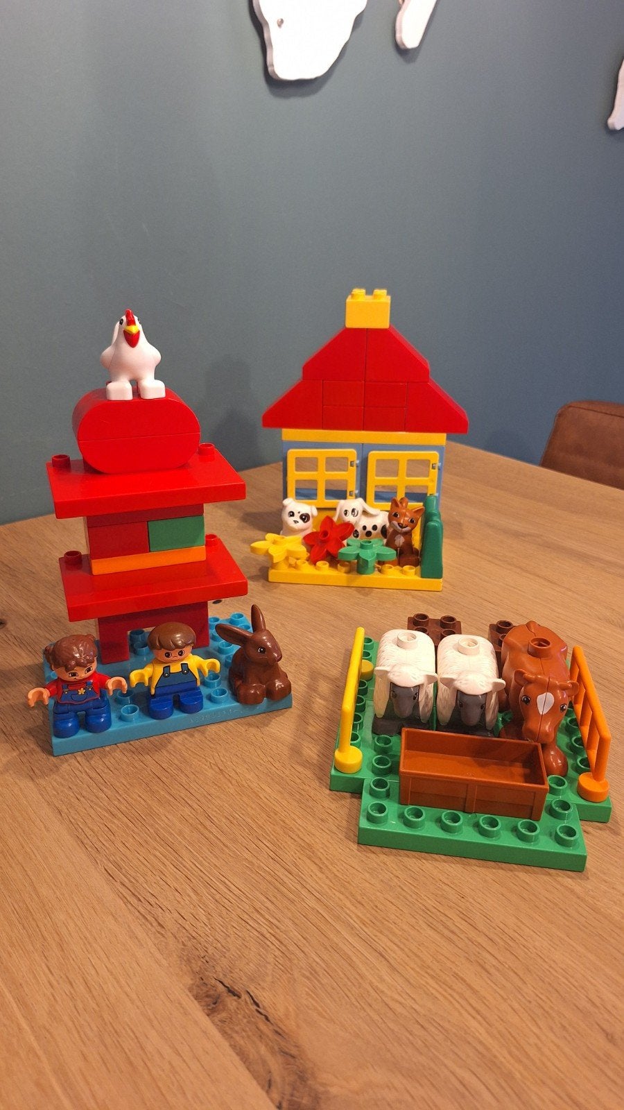 Lego Duplo boerderij en huisje met figuren, Inclusief minifiguren, Gebruikt, Overige thema's, Ophalen of Verzenden