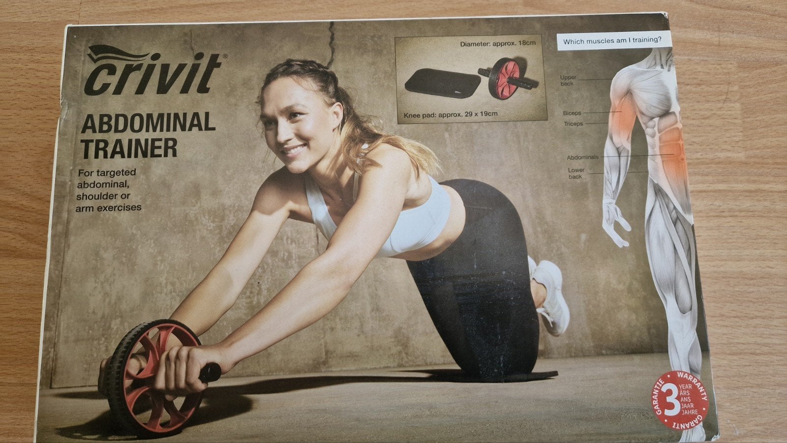 Crivit Abdominal Trainer - Nieuw in verpakking, Sport en Fitness, Ophalen, Nieuw, Armen, Buikspierwiel