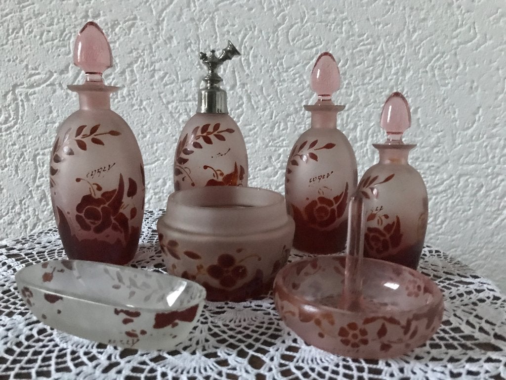 Art Nouveau toiletset (of parfumgarnituur), Ophalen of Verzenden