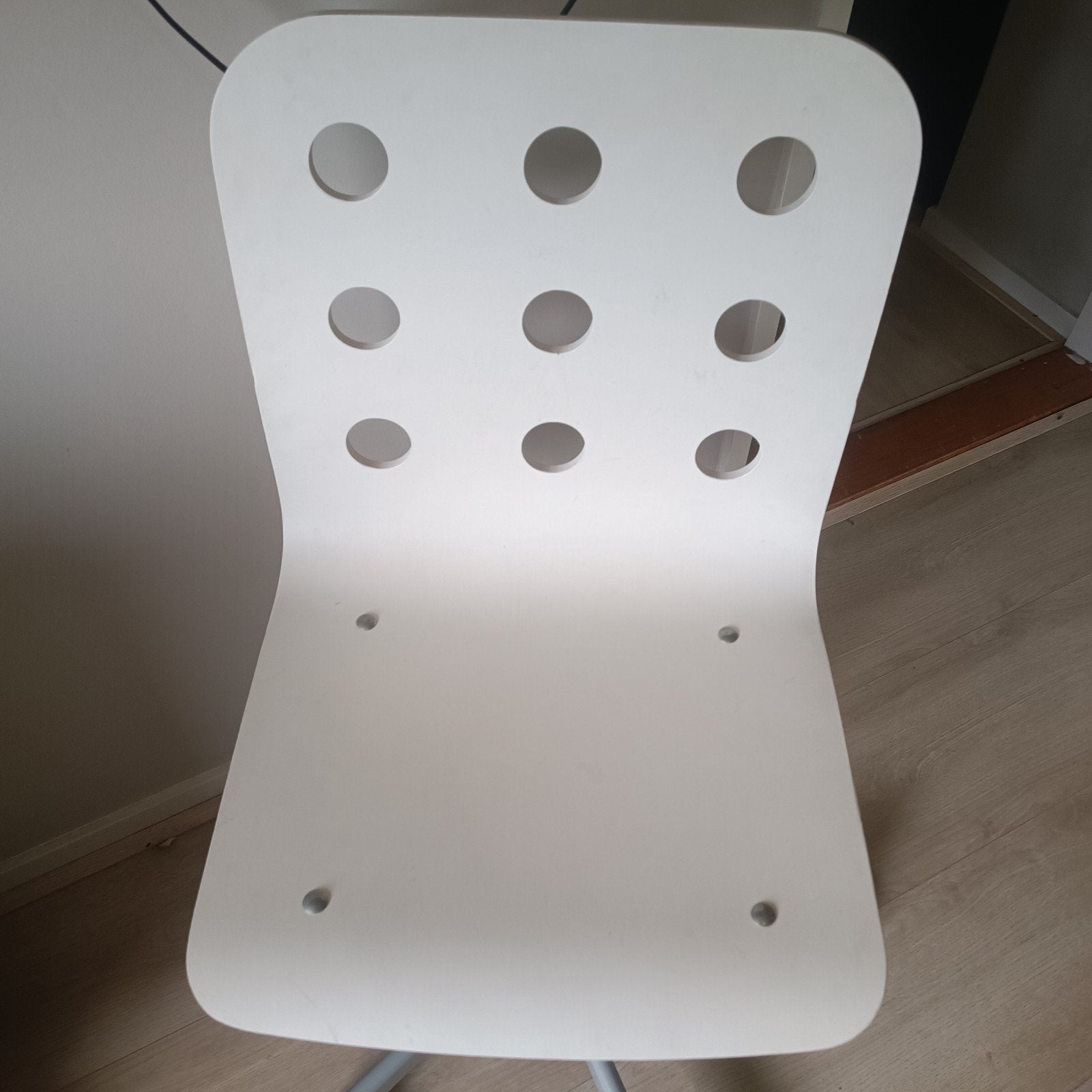 Witte IKEA bureaustoel met wieltjes, Ophalen, Gebruikt, Modern, Scandinavisch, Wit
