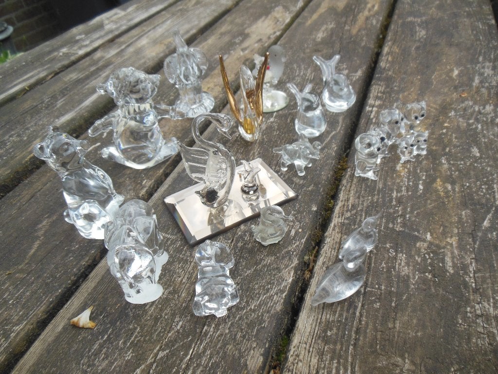 dieren beeldjes van glas decoratie verzameling, Ophalen of Verzenden, Zo goed als nieuw, Dier
