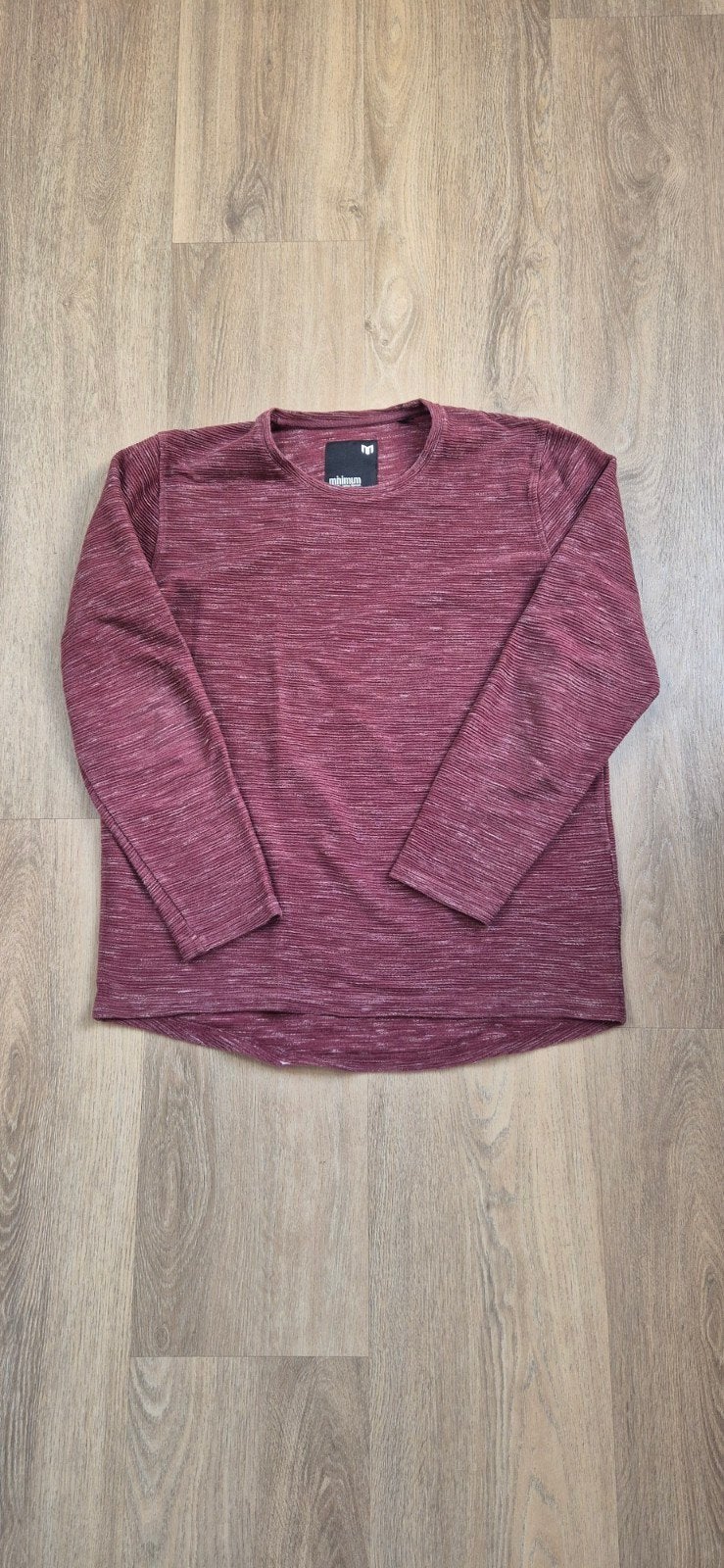 Bordeaux rood gemêleerde longsleeve van minimum, maat xl, Minimum, Maat 56/58 (XL), Ophalen of Verzenden, Gedragen