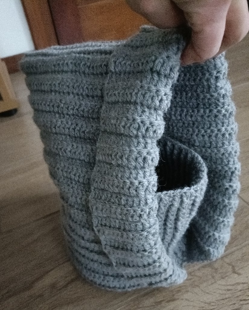 Gehaakte WOLLEN balaclava bivakmuts. Muts en sjaal in één!, Maat 38/40 (M), Nieuw, Ophalen of Verzenden, Artesanal