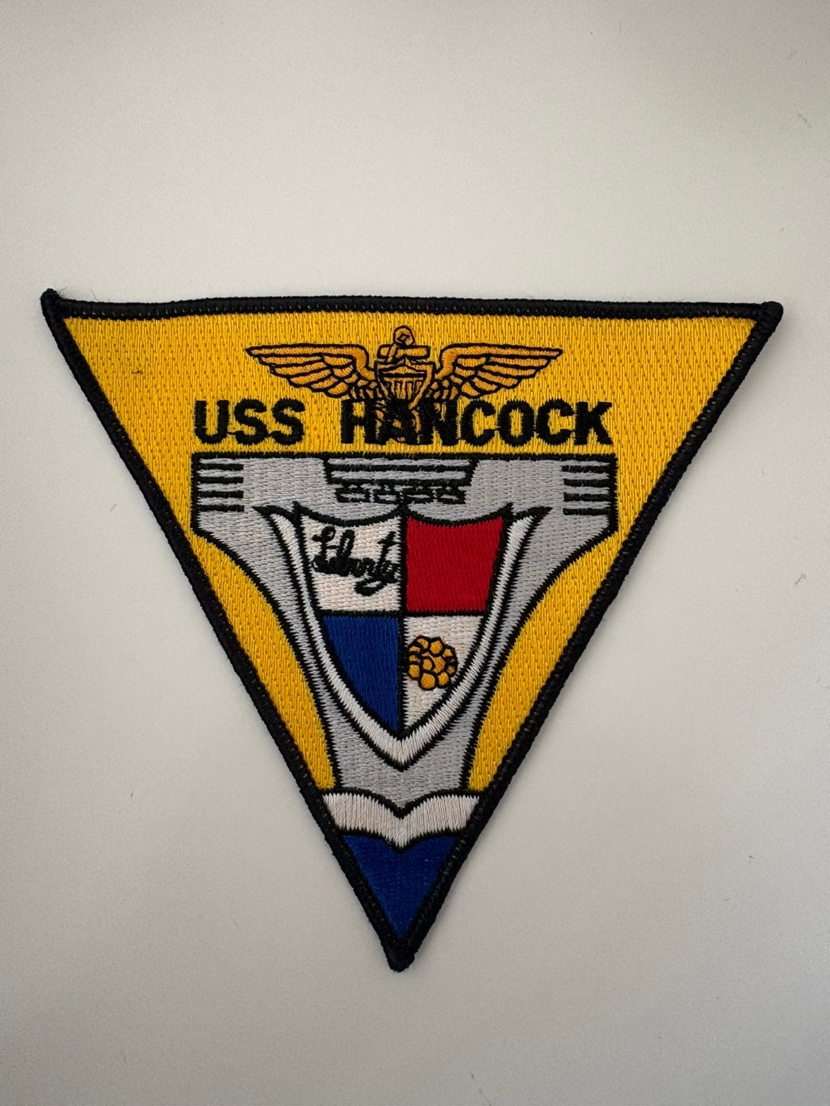 US navy USS Hancock CV-19 patch, Verzamelen, Ophalen of Verzenden, Marine, Amerika, Embleem of Badge