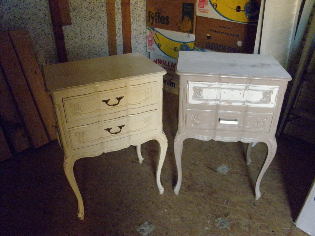 set brocante nachtkastjes barok, Ophalen, Gebruikt, Minder dan 45 cm, 55 tot 70 cm