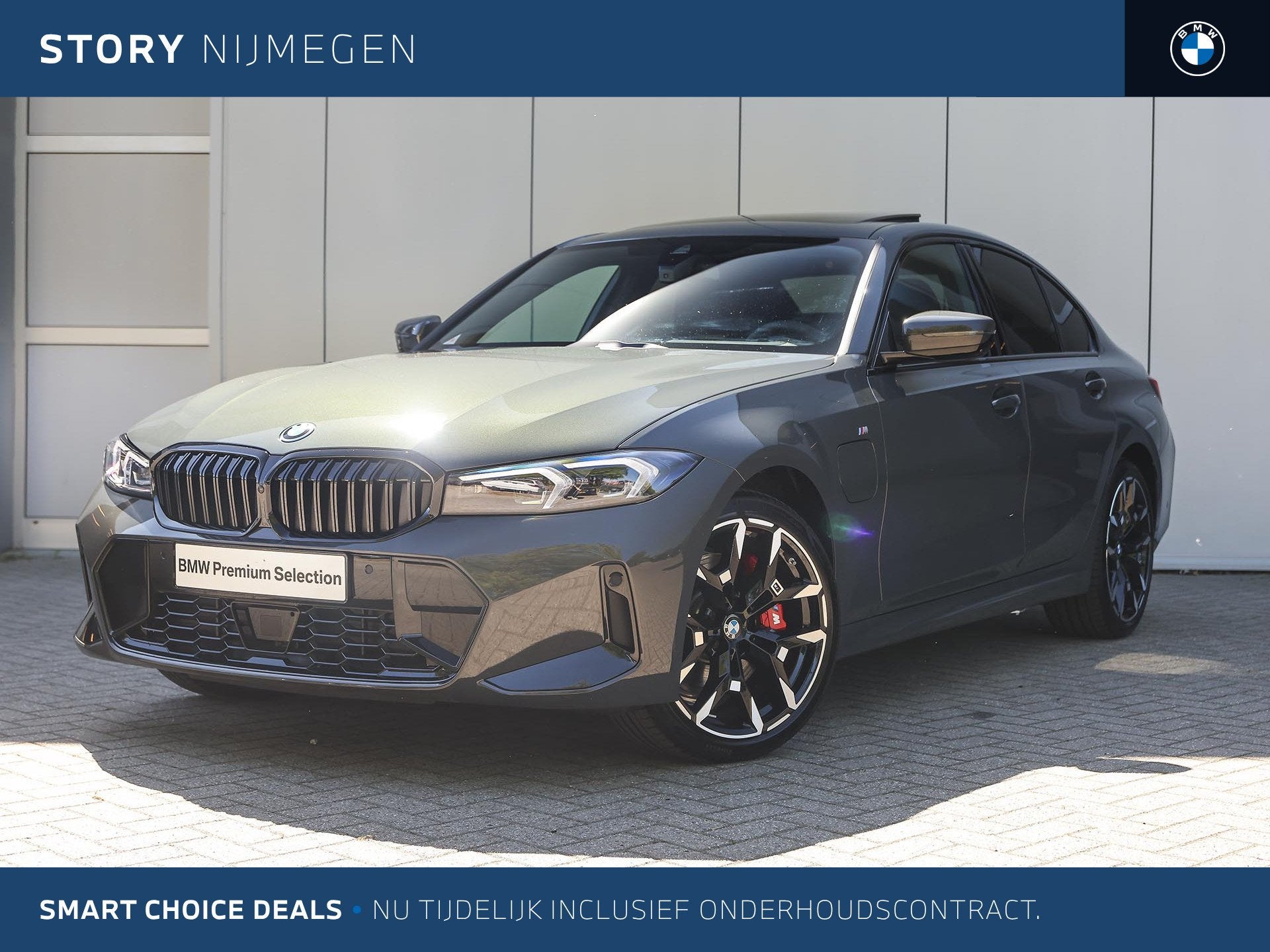 BMW 3 Serie 330e M Sport Automaat / Schuif-kanteldak / Sport, Achterwielaandrijving, 4 cilinders, Met garantie (alle), Leder en Stof