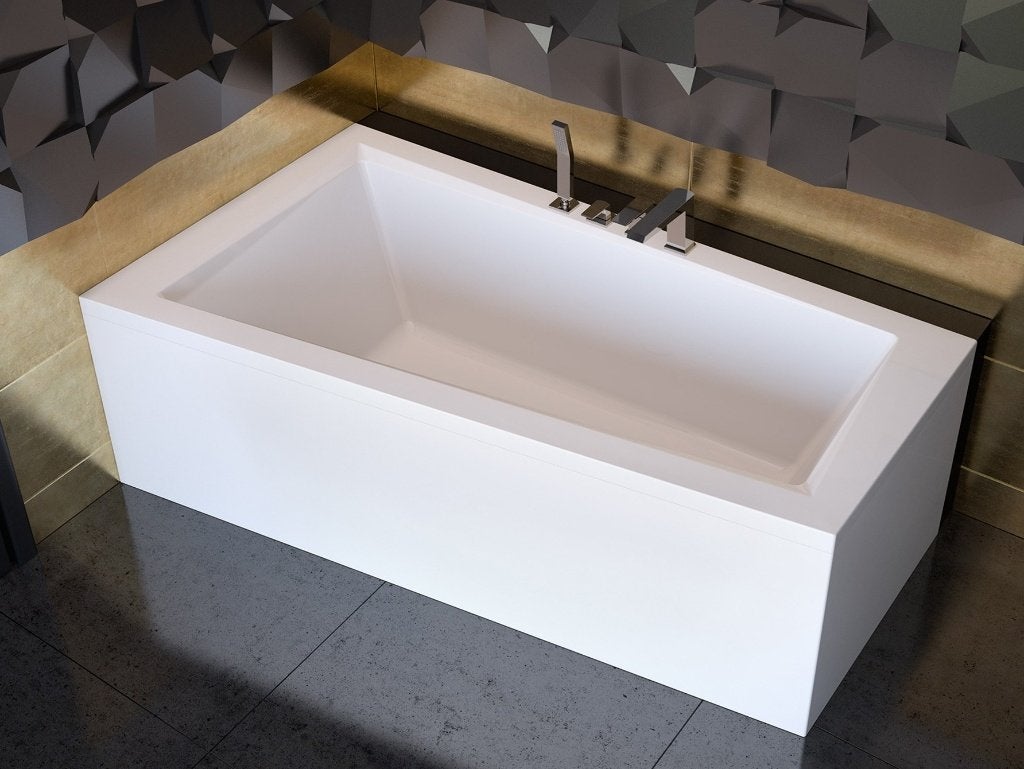 HOEKBAD 160x90 cm ASYMMETRISCH incl poten, Ophalen, Nieuw, Wit