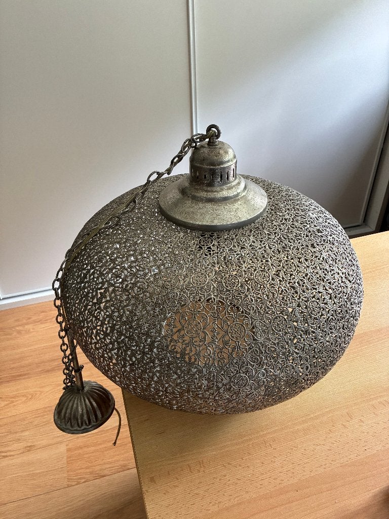 oosterse hanglamp, Huis en Inrichting, Lampen | Hanglampen, Ophalen, E27 (groot), Zo goed als nieuw, Oosters
