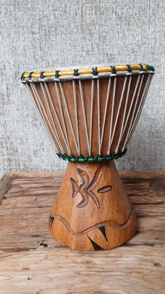 Djembe Drum Afrikaanse H 18 cm Breed 13 cm, Ophalen of Verzenden, Zo goed als nieuw, Trommel