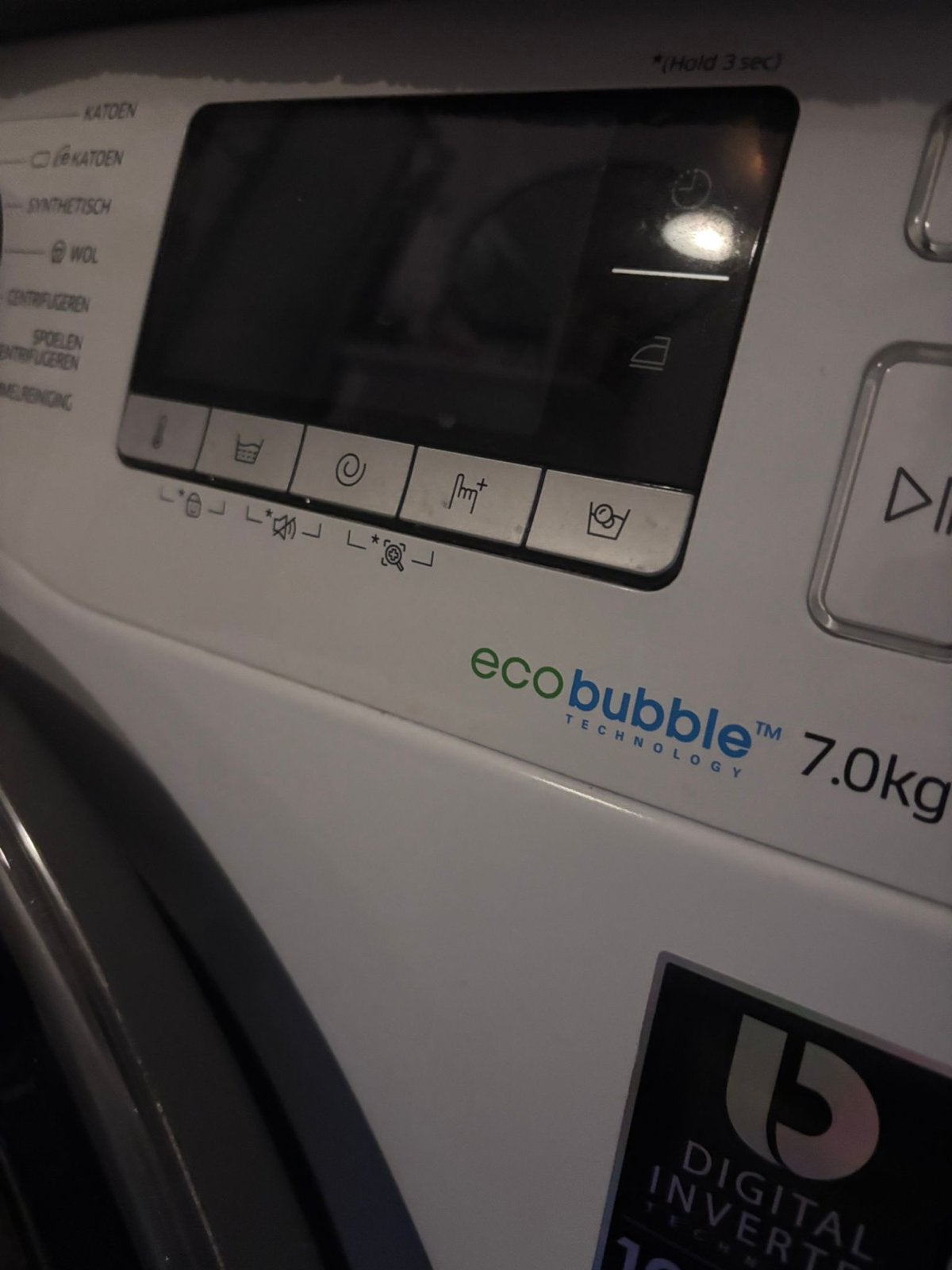 Samsung EcoBubble wasmachine lager kapot, Ophalen of Verzenden, Zo goed als nieuw, Voorlader, Kort programma