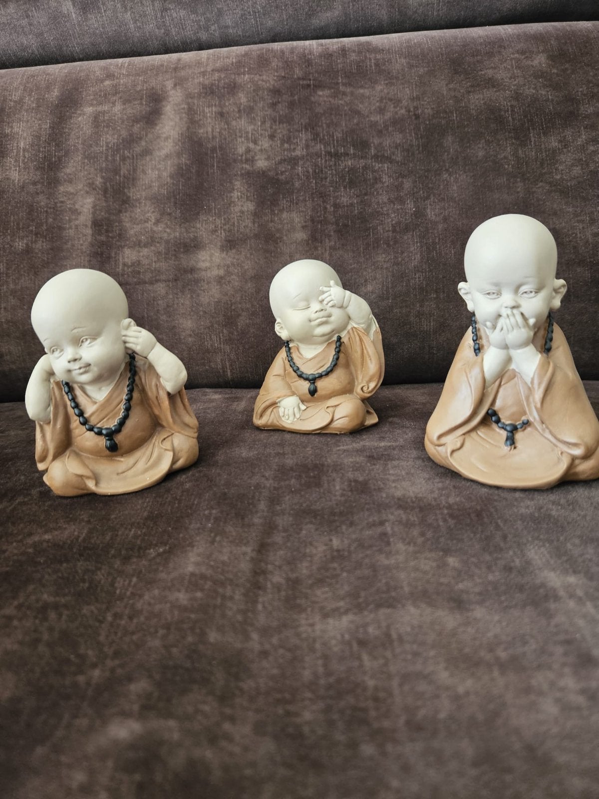 Set van 3 Boeddha Beelden: Horen, Zien, Zwijgen, Antiek en Kunst, Overige onderwerpen, Minder dan 20 cm, Ophalen of Verzenden