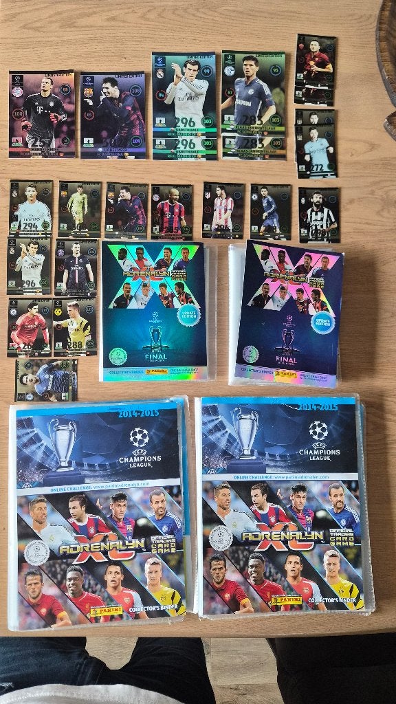 4x Panini Adrenalyn XL UCL 14/15 Mappen, Ophalen of Verzenden, Zo goed als nieuw, Meerdere plaatjes