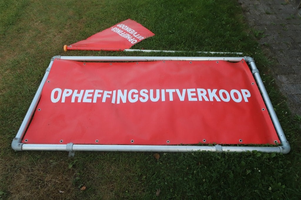Aluminium geraamte voor reclamedoek. opheffingsuitverkoop, Ophalen, Gebruikt, Reclamebord