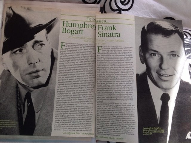 artikel over de band tussen Humphrey Bogart en Frank Sinatra, Verzamelen, Ophalen of Verzenden, Gebruikt, Boek, Tijdschrift of Artikel