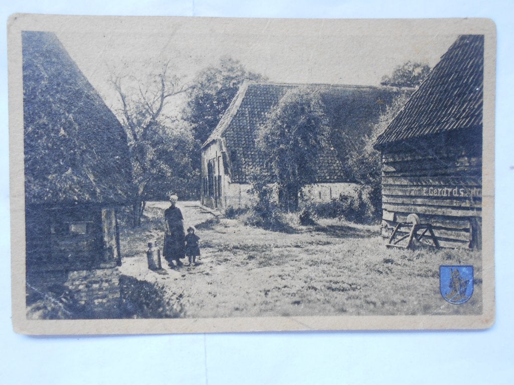 Nunspeet zeer oude kaart met boerderij oud Nunspeet 1930, Ophalen of Verzenden, 1920 tot 1940, Ongelopen, Gelderland
