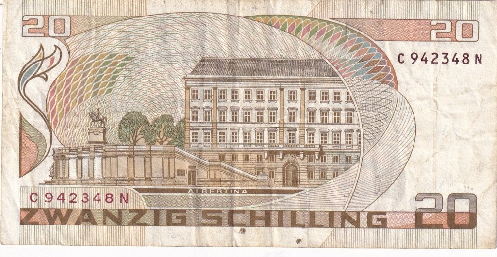 Oostenrijk 20 schilling 1-10-1986, Postzegels en Munten, Bankbiljetten | Europa | Niet-Eurobiljetten, Verzenden, Oostenrijk, Los biljet