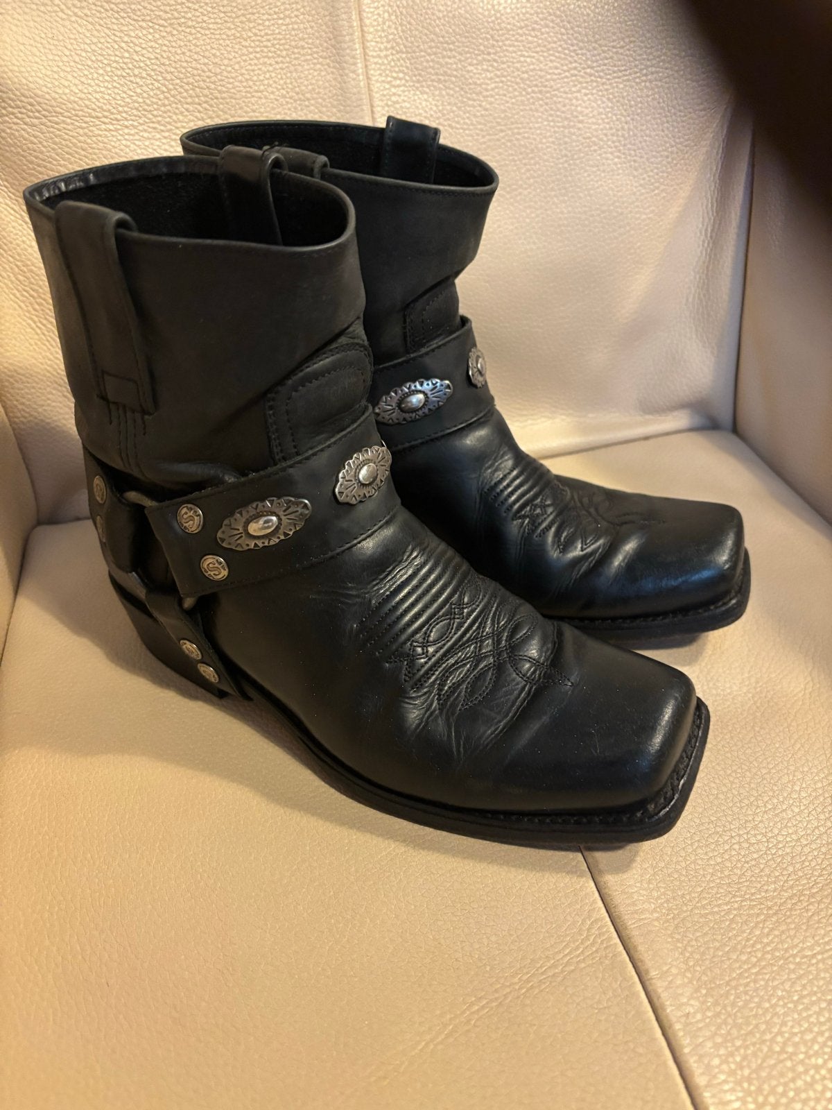 Sendra Bikerboots - Zwart, Maat 37, Ophalen of Verzenden, Gedragen, Zwart, Lage of Enkellaarzen