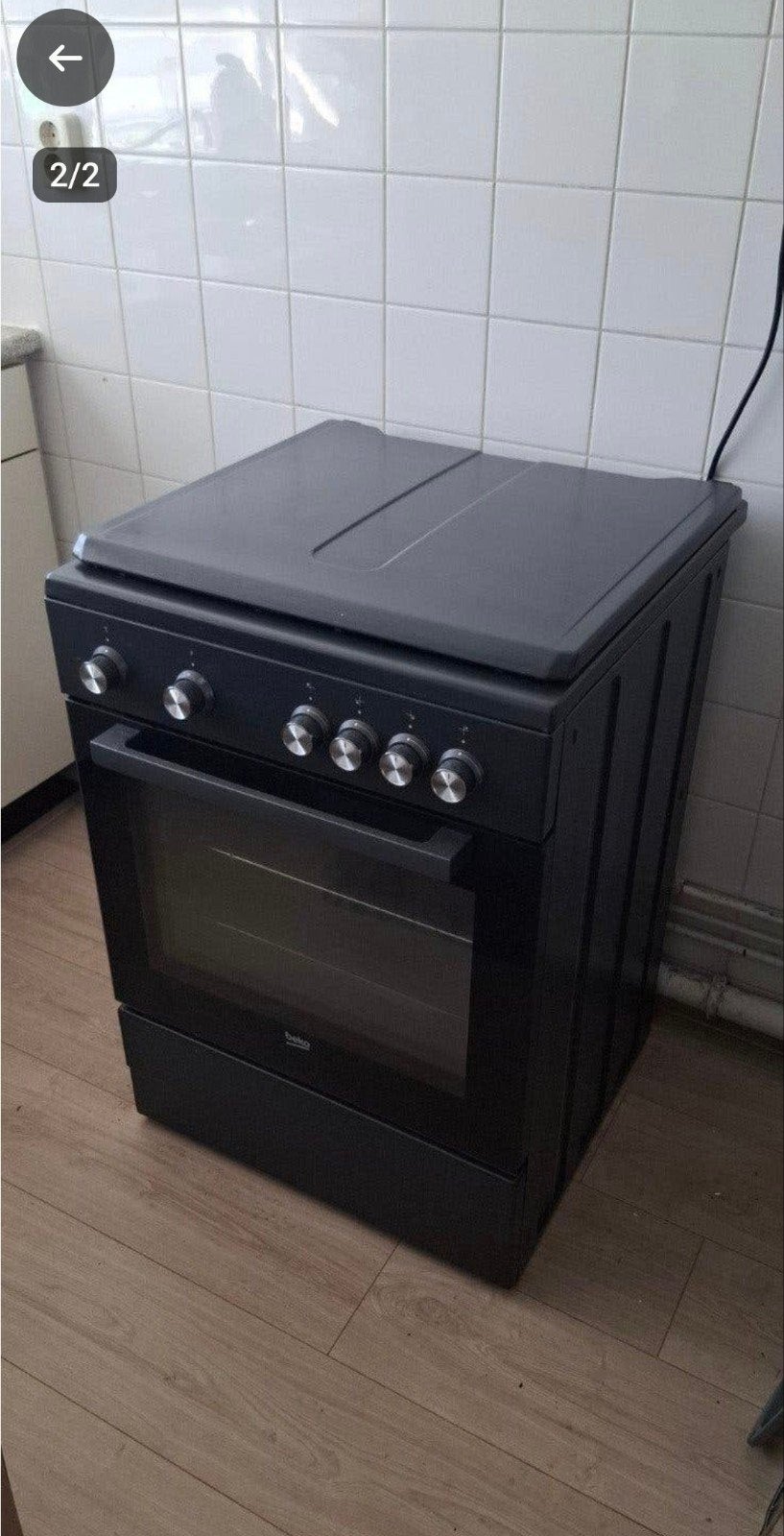 Beko Fornuis met Gas Kookplaat en Oven - Zwart, Witgoed en Apparatuur, Ophalen, Gebruikt, 4 kookzones, Gas