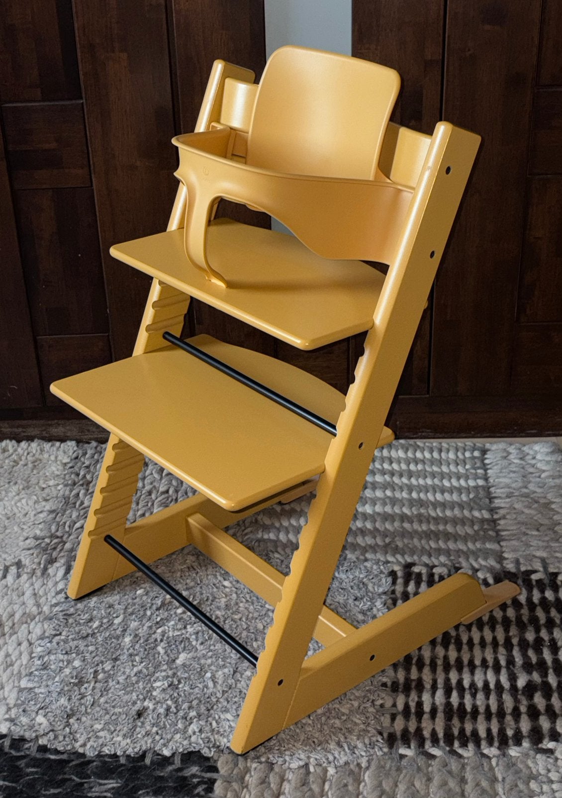 Stokke Tripp Trapp 2023 – Sunflower Yellow – Baby Set zgan!, Ophalen, Zo goed als nieuw, Meegroeistoel
