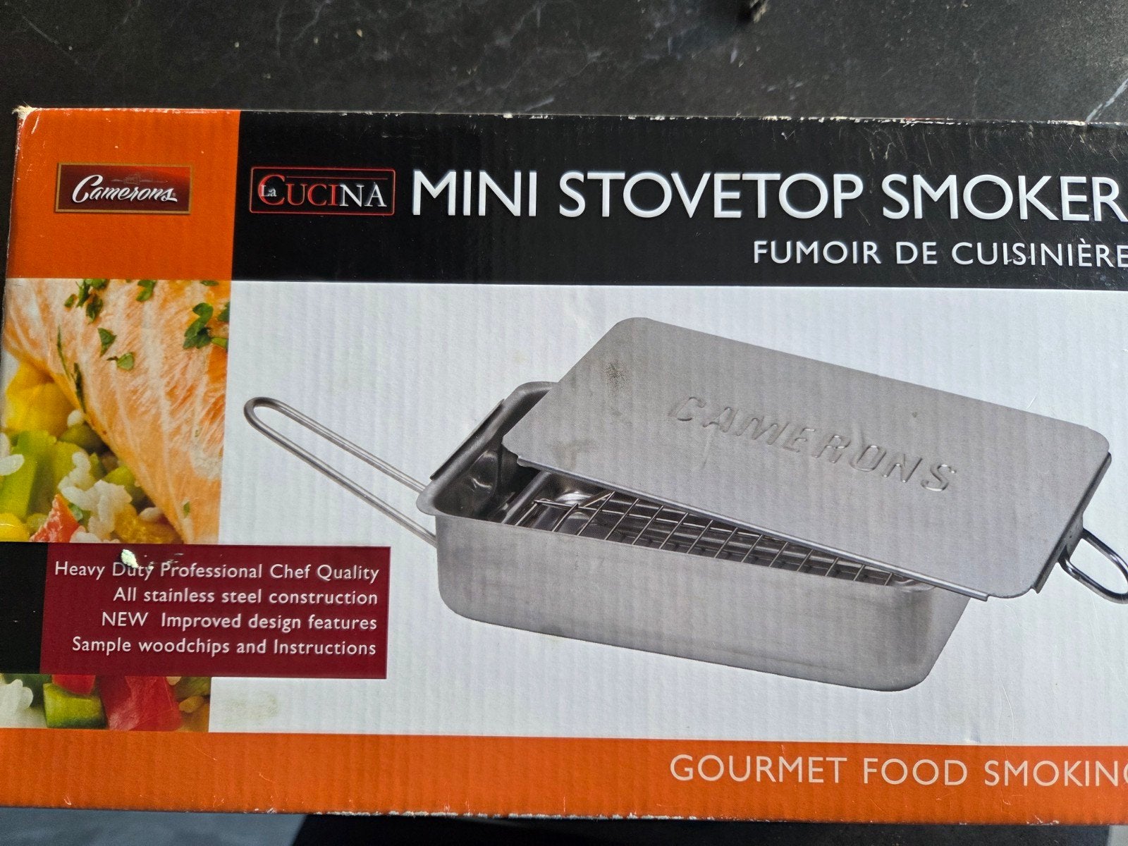 Camerons Mini Stovetop Smoker - RVS Rookoven, Ophalen of Verzenden, Zo goed als nieuw