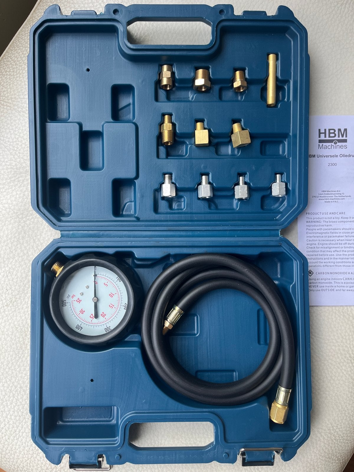 HBM Universele Oliedruk Tester Set, Ophalen of Verzenden, Zo goed als nieuw