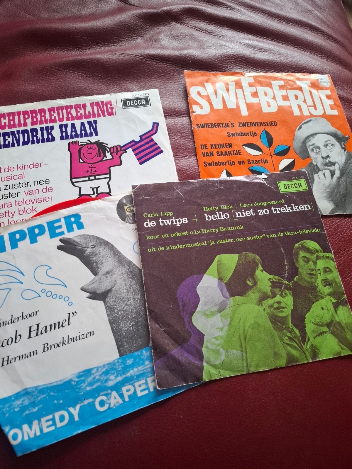 Vintage Kinderliedjes Vinyl Singles - Decca Collectie, Gebruikt, Ophalen of Verzenden, EP, Kinderen en Jeugd