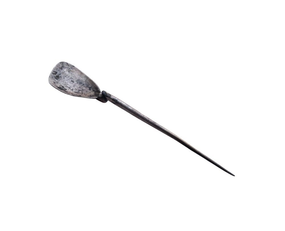 Bodemvondst Romeinse zilveren lepel (cochlearium), Antiek en Kunst, Verzenden, Zilver