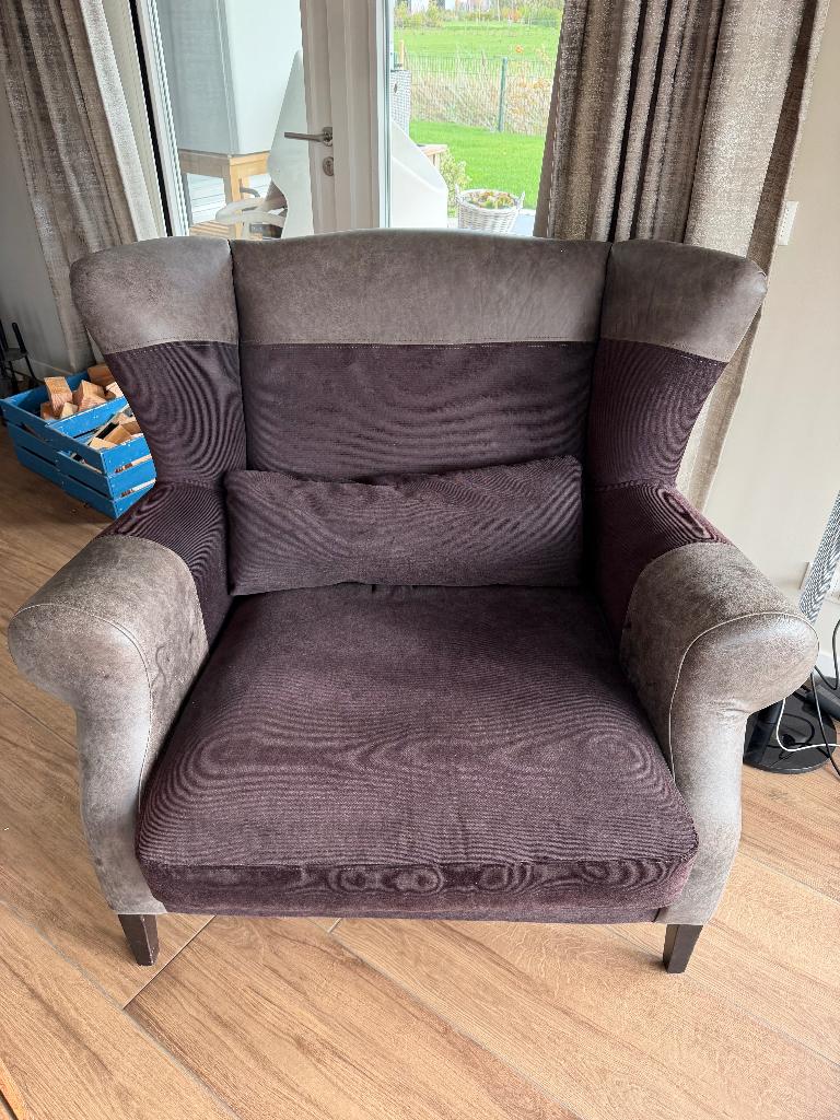 Fauteuil, Ophalen, 75 tot 100 cm, Zo goed als nieuw, Stof