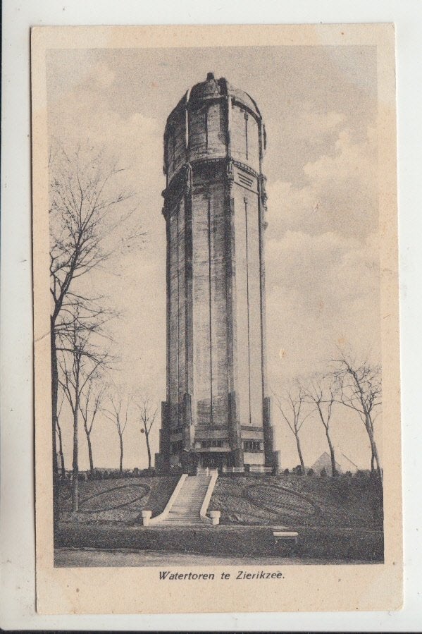 Zierikzee, Watertoren, Verzamelen, Ansichtkaarten | Nederland, Ophalen of Verzenden, 1920 tot 1940, Gelopen, Zeeland